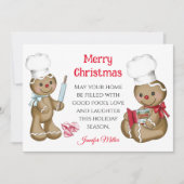 ジンジャーブレッドクリスマスクッキー交換レシピ シーズンカード (正面)