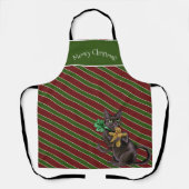 ジンジャーブレッドクリスマスクッキー子猫 エプロン (正面)