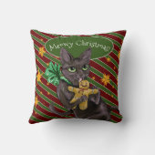 ジンジャーブレッドクリスマスクッキー子猫 クッション (裏面)