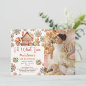 ジンジャーブレッドクリスマスクッキー誕生日オ何おもしろい 招待状 (スタンド正面)