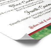 ジンジャーブレッドクリスマスケータリングディナーパーティーメニュー ポスター (角)