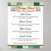 ジンジャーブレッドクリスマスケータリングディナーパーティーメニュー ポスター (正面)