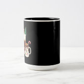 ジンジャーブレッドクリスマスコーヒージャーギフトクリスマス ツートーンマグカップ (中央)