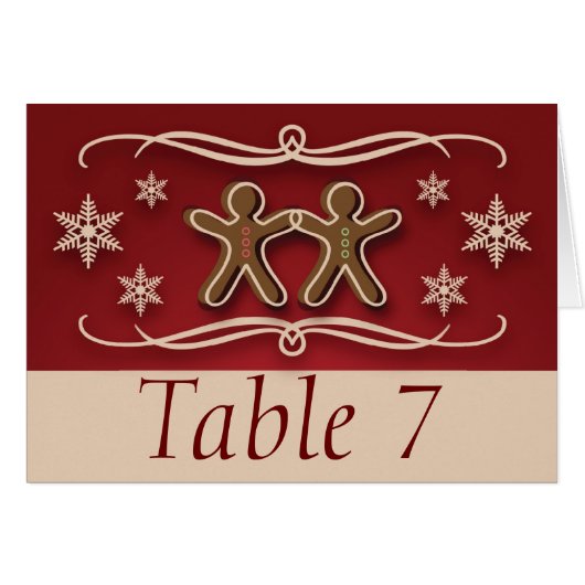 ジンジャーブレッドクリスマステーブル座席表 (正面横)