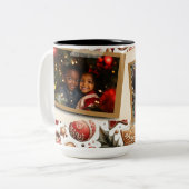 ジンジャーブレッドクリスマステーマフラットホリデー ツートーンマグカップ (正面左)