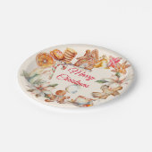 ジンジャーブレッドクリスマスディナーパーティー ペーパープレート (アングル)