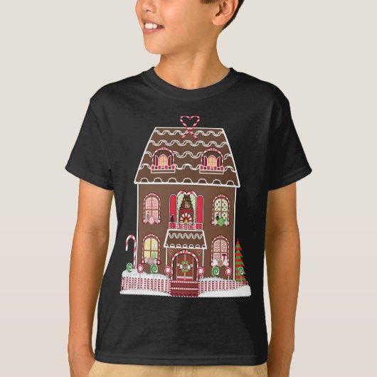 ジンジャーブレッドクリスマスハウス Tシャツ (正面)