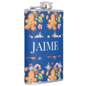 ジンジャーブレッドクリスマスペパーミントブルー名雪 フラスク (右)