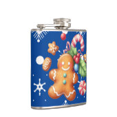 ジンジャーブレッドクリスマスペパーミントブルー名雪 フラスク (右)