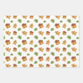  ジンジャーブレッドクリスマスラッピング紙 ラッピングペーパーシート (正面3)