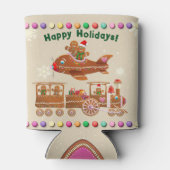 ジンジャーブレッドクリスマス列車と飛行機 缶クーラー (裏面)