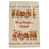 ジンジャーブレッドクリスマス列車 ミディアムペーパーバッグ (正面)