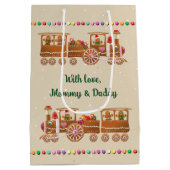 ジンジャーブレッドクリスマス列車 ミディアムペーパーバッグ (裏面)