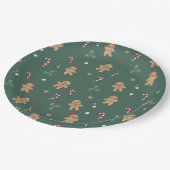 ジンジャーブレッドクリスマス紙プレート ペーパープレート (アングル)