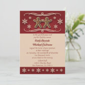 ジンジャーブレッドクリスマス結婚式招待状 招待状 (スタンド正面)