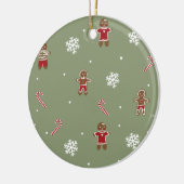 ジンジャーブレッドクリスマス セラミックオーナメント (左)
