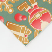 ジンジャーブレッドクリスマス フリースブランケット (角)