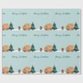 ジンジャーブレッドクリスマス ラッピングペーパー (フラット)