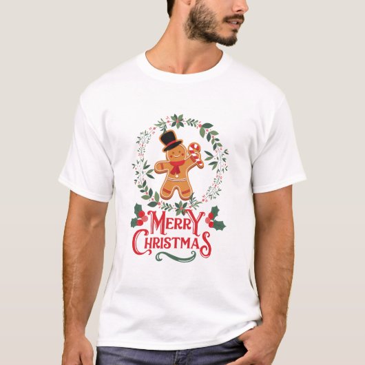 ジンジャーブレッドクリスマス Tシャツ (正面)