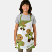 ジンジャーブレッドグリーンセーターホリデークリスマスエプロン エプロン (インサイチュ)