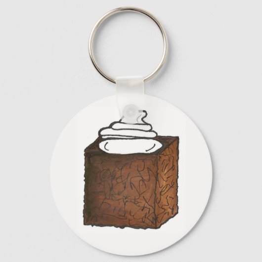 ジンジャーブレッドケーキスライスクリスマスベーキングホリデー キーホルダー (正面)