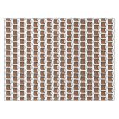 ジンジャーブレッドケーキスライスクリスマスベーキングホリデー テーブルクロス (正面(横))