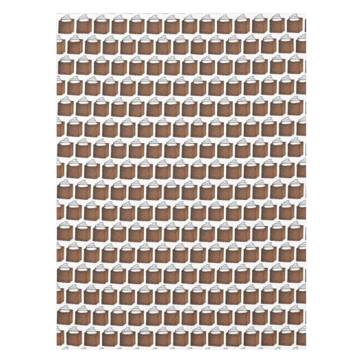 ジンジャーブレッドケーキスライスクリスマスベーキングホリデー テーブルクロス (正面)