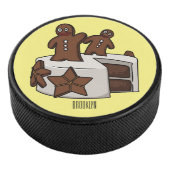 ジンジャーブレッドケーキ漫画イラストレーション アイスホッケーパック (3/4)