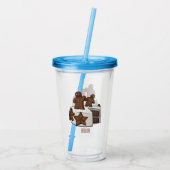 ジンジャーブレッドケーキ漫画イラストレーション アクリルタンブラー (裏面)