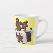 ジンジャーブレッドケーキ漫画イラストレーション カフェラテマグ (右)