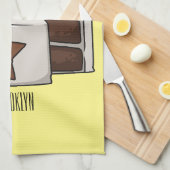 ジンジャーブレッドケーキ漫画イラストレーション キッチンタオル (四つ折り)