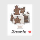 ジンジャーブレッドケーキ漫画イラストレーション シール (シート)