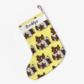 ジンジャーブレッドケーキ漫画イラストレーション スモールクリスマスストッキング (裏面 (吊り時))