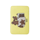 ジンジャーブレッドケーキ漫画イラストレーション バスマット (正面縦)