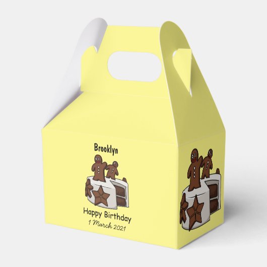 ジンジャーブレッドケーキ漫画イラストレーション フェイバーボックス (正面サイド)