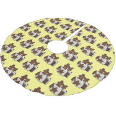 ジンジャーブレッドケーキ漫画イラストレーション ブラッシュドポリエステルツリースカート (アングル)