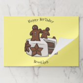 ジンジャーブレッドケーキ漫画イラストレーション ペーパーパッド (折り畳み)