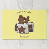 ジンジャーブレッドケーキ漫画イラストレーション ペーパーパッド (正面)