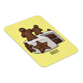 ジンジャーブレッドケーキ漫画イラストレーション マグネット (右側)