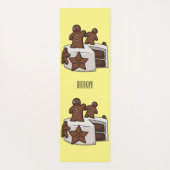 ジンジャーブレッドケーキ漫画イラストレーション ヨガマット (裏面)