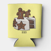 ジンジャーブレッドケーキ漫画イラストレーション 缶クーラー (正面)