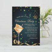 ジンジャーブレッドコッキードリンクの雪の結晶クリスマス 招待状 (スタンド正面)