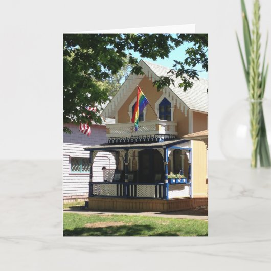 ジンジャーブレッドコテージとプライド- Martha's Vineヤード カード (正面)