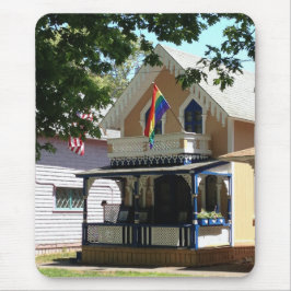 ジンジャーブレッドコテージとプライド- Martha's Vineヤード マウスパッド
