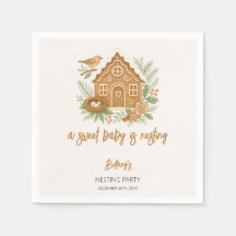 ジンジャーブレッドコテージ冬ネスティングベビーシャワー