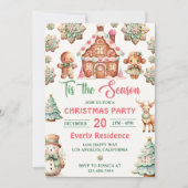 ジンジャーブレッドコーキのクリスマスシーズンパーティー 招待状 (正面)