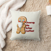 ジンジャーブレッドコーヒーラバー装飾用クッション クッション (ブランケット)