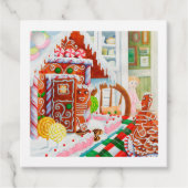 ジンジャーブレッドサプライズスクエアギフトラベル フェイバータグ (正面)