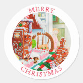 ジンジャーブレッドサプライズ大きな丸い封筒用シール ラウンドシール (正面)