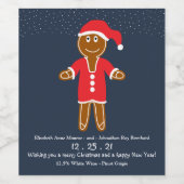 ジンジャーブレッドサンタクリスマスワインラベル ワインラベル (シングルラベル)